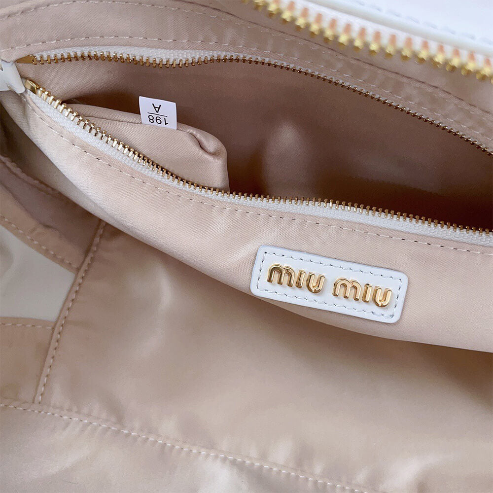 MIUMIU Large Arcadie Leather Bag(HIGH-END GRADE)
