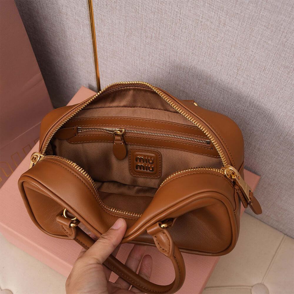 MIUMIU Medium Arcadie Leather Bag(HIGH-END GRADE)