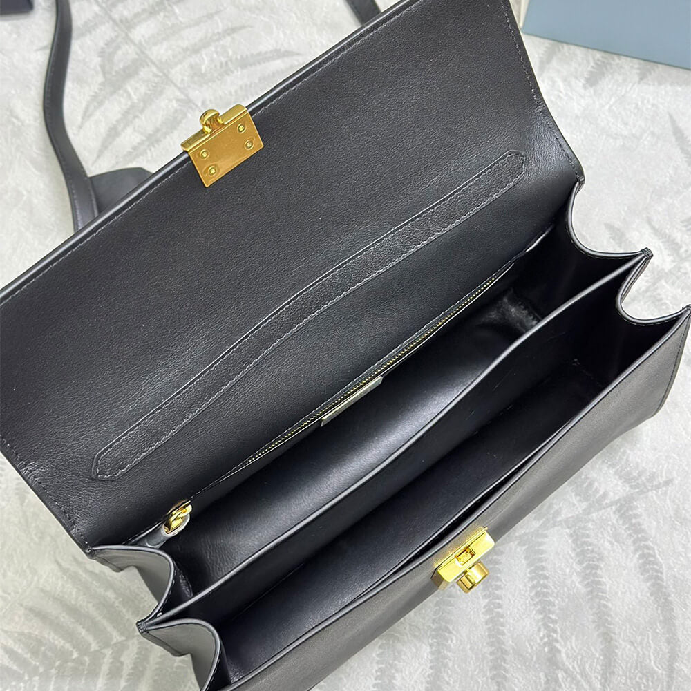 Prada Soft Sound medium leather shoulder bag(high-end grade)