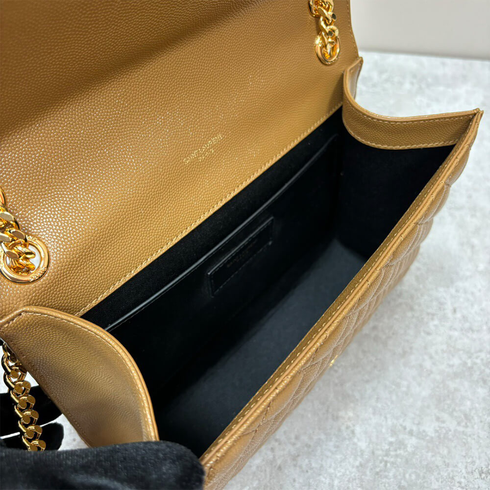 YSL envelope medium in grained leather