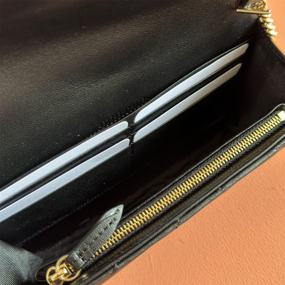 GG Marmont wallet on chain