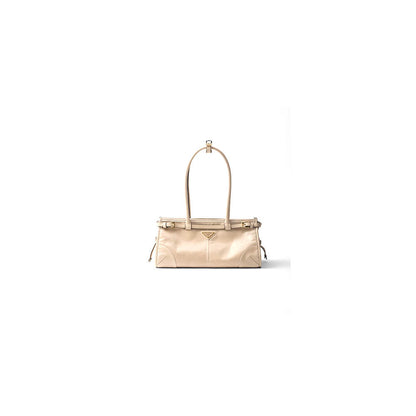 Prada Medium leather handbag(high-end grade)