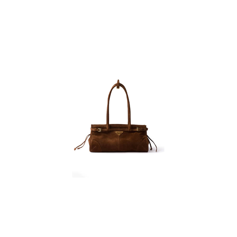 Prada Medium suede handbag(high-end grade)