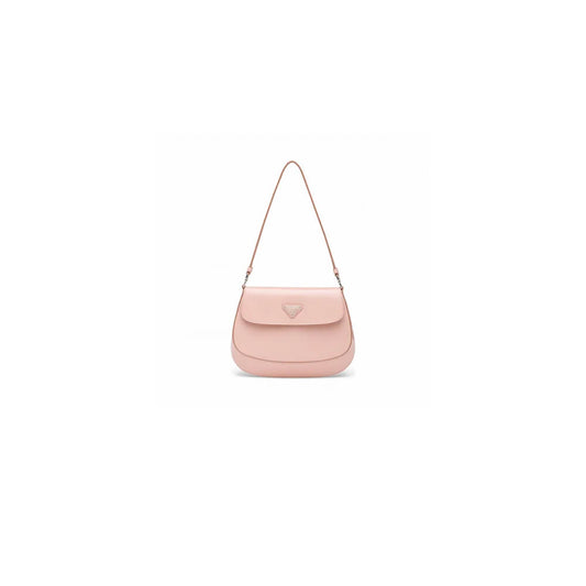 Small Prada Cleo brushed leather shoulder bag with flap