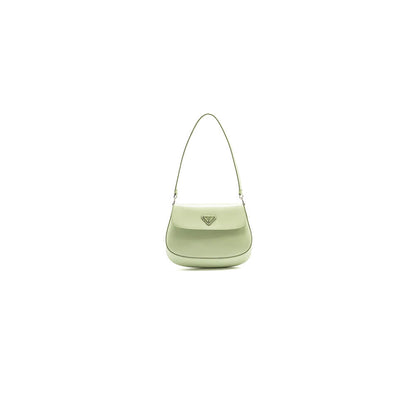 Small Prada Cleo brushed leather shoulder bag with flap