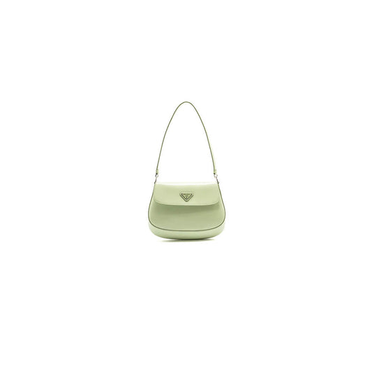 Small Prada Cleo brushed leather shoulder bag with flap