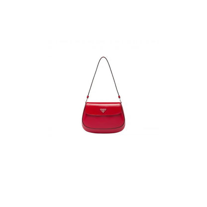 Small Prada Cleo brushed leather shoulder bag with flap
