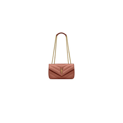 YSL LOULOU small in MATELASSE lambskin