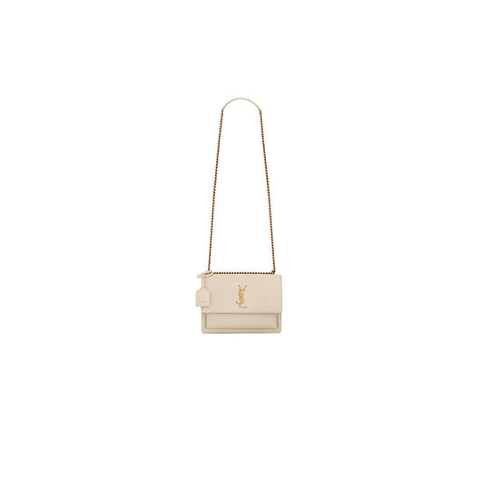 SUNSET MEDIUM CHAIN BAG IN SMOOTH LEATHER