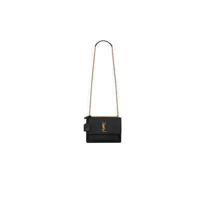 SUNSET MEDIUM CHAIN BAG IN SMOOTH LEATHER