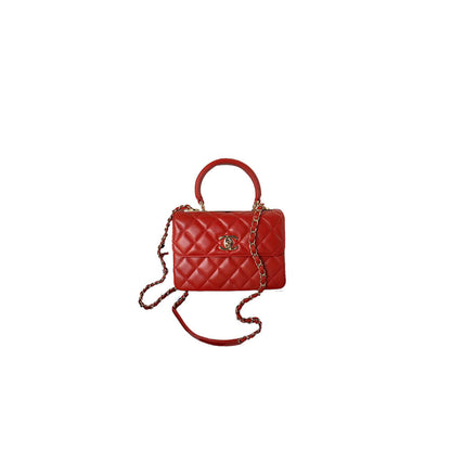 CHANEL Mini Flap Bag with Top Handle(HIGH-END GRADE)