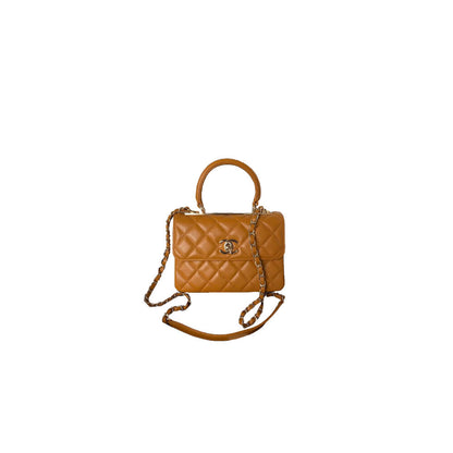 CHANEL Mini Flap Bag with Top Handle(HIGH-END GRADE)