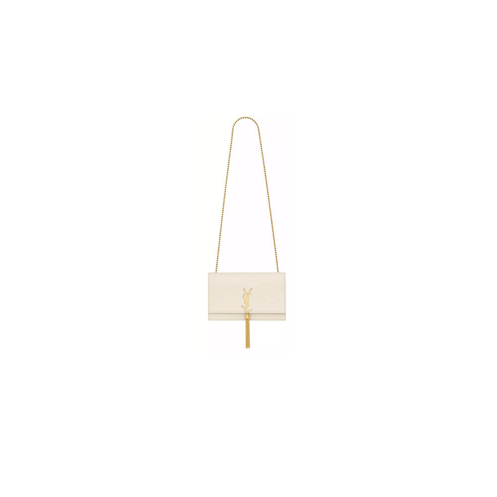 YSL kate medium tassel in grain de poudre embossed leather