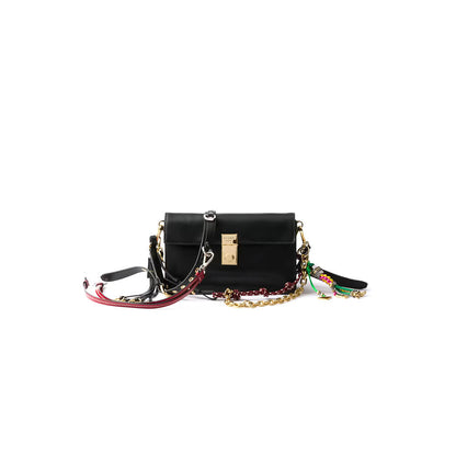 Prada Soft Sound small leather shoulder bag with charms(high-end grade)