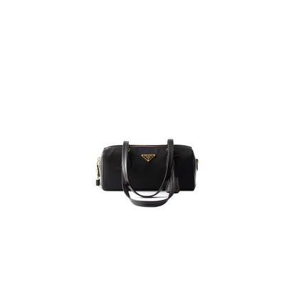 Prada Re-Nylon and leather medium top-handle bag with padlock(high-end grade)