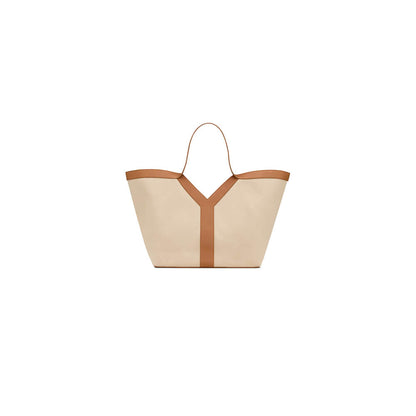 YSL Y TOTE IN CANVAS AND LEATHER(HIGH-END GRADE)