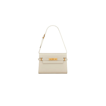 MANHATTAN SMALL SHOULDER BAG IN BOX SAINT LAURENT LEATHER