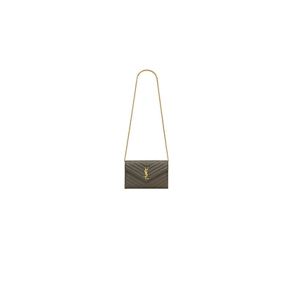 YSL cassandre chain wallet in lambskin