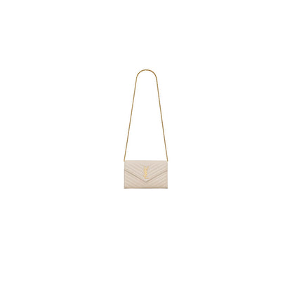 YSL cassandre chain wallet in lambskin