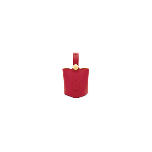 LOEWE Mini Pebble bucket in smooth calfskin(high-end grade)