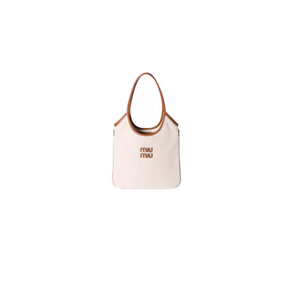 MIUMIU REGULAR IVY canvas and leather bag(HIGH-END GRADE)