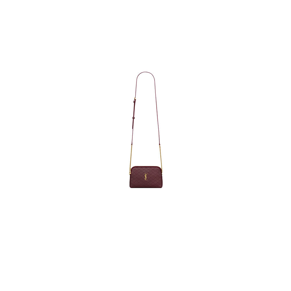 YSL Gaby zipped pouch in quilted lambskin(HIGH-END)