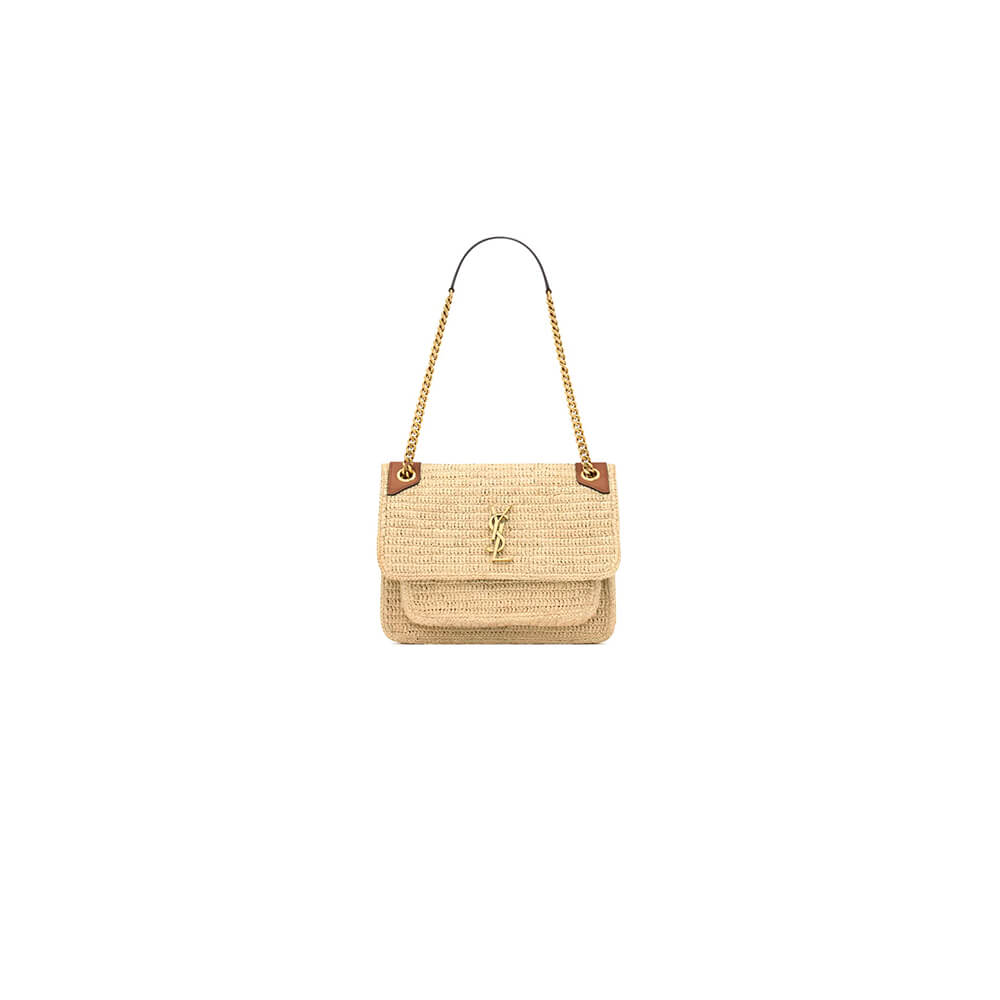 YSL NIKI medium in raffia(HIGH-END GRADE)