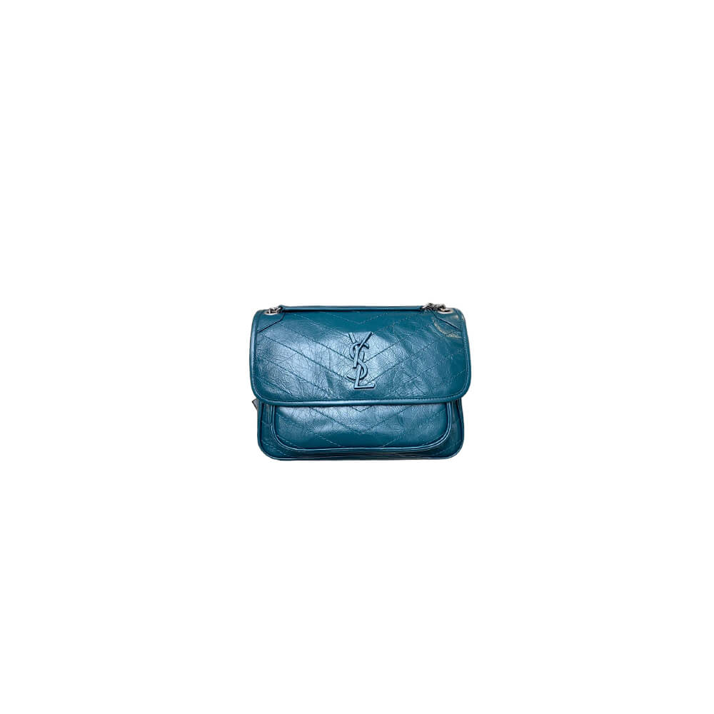 YSL NIKI MEDIUM IN CRINKLED VINTAGE LEATHER(HIGH-END GRADE)