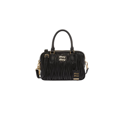 Matelasse nappa leather top-handle bag