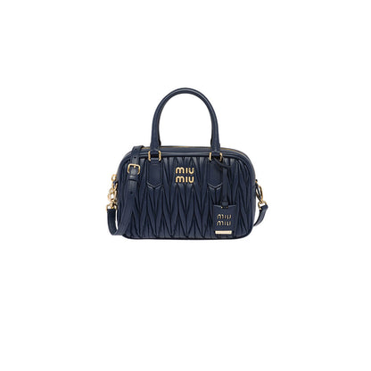 Matelasse nappa leather top-handle bag