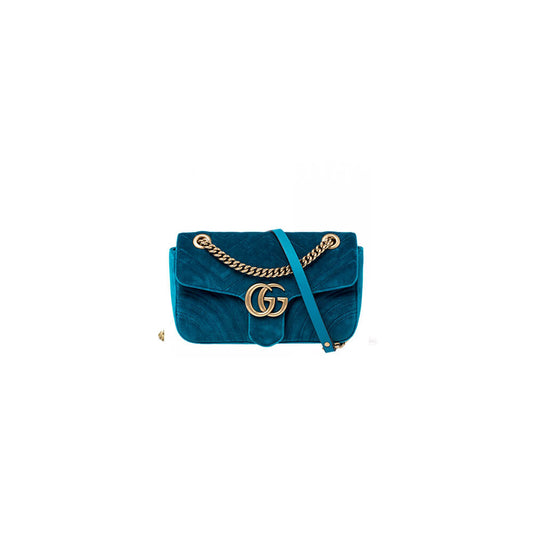 GG Velvet Small Marmont shoulder bag