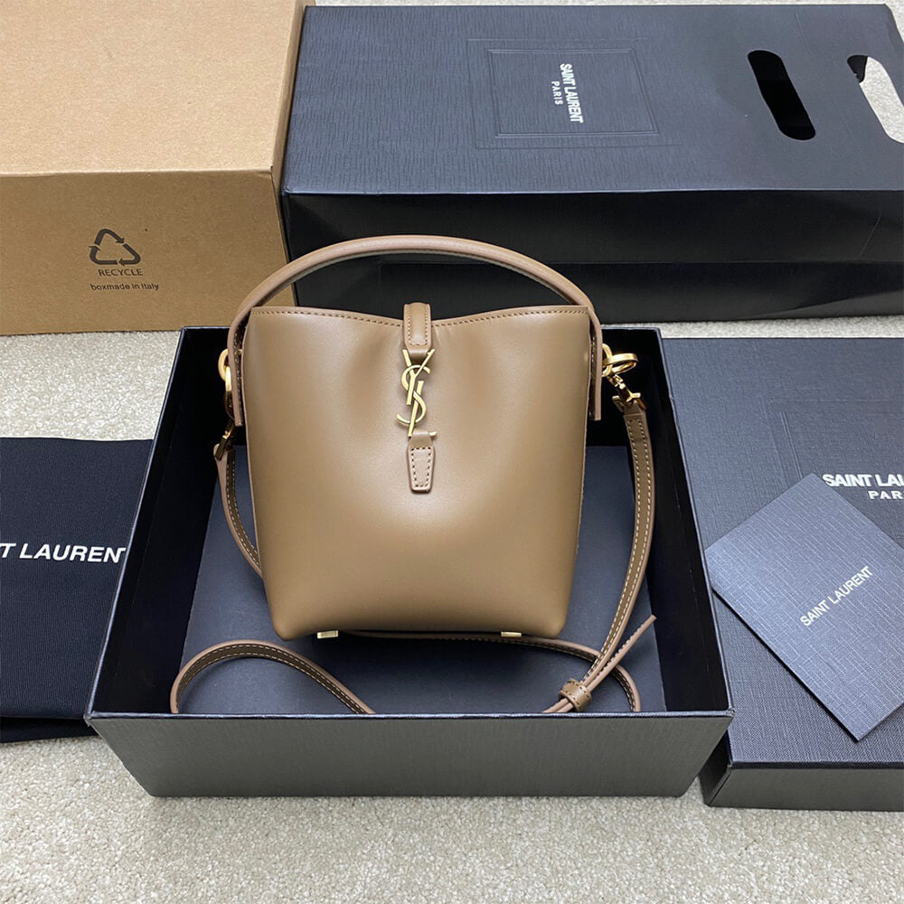 YSL LE 37 mini in shiny leather