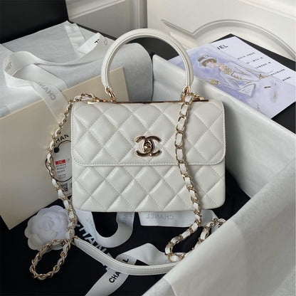 CHANEL Mini Flap Bag with Top Handle(HIGH-END GRADE)