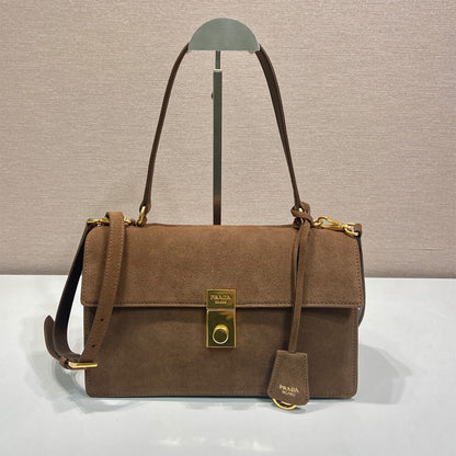 Prada Soft Sound medium suede shoulder bag(high-end grade)