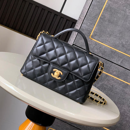 CHANEL Small Flap Bag with Top Handle(HIGH-END GRADE)