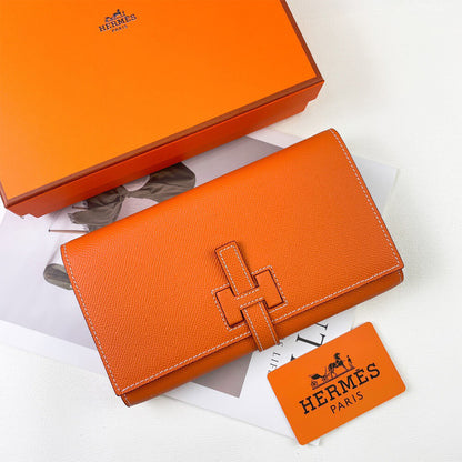 HERMES New H Passant Toutenmain wallet(HIGH-END GRADE)