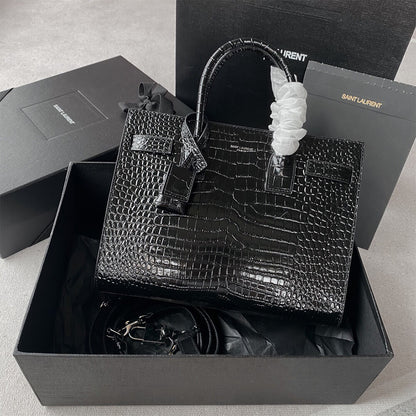 YSL SAC DE JOUR BABY IN CROCODILE-EMBOSSED