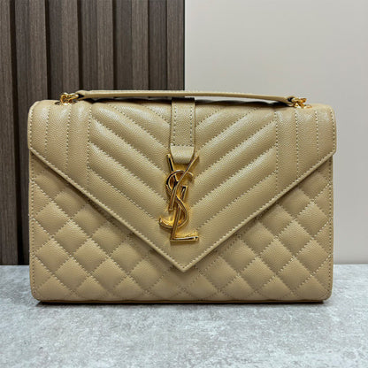 YSL envelope medium in grained leather