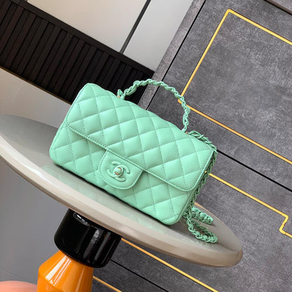 Chanel Mini Flap Bag with Top Handle(HIGH-END GRADE)