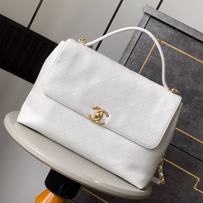 Chanel Large Flap Bag With Top Handle(HIGH-END GRADE)