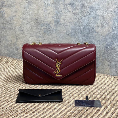 YSL LOULOU medium in MATELASSE lambskin(HIGH-END GRADE)