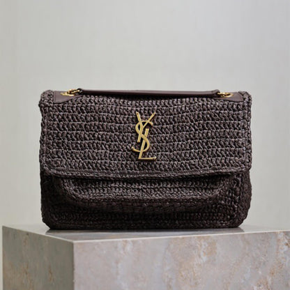 YSL NIKI medium in raffia(HIGH-END GRADE)