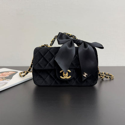 Chanel MINI FLAP BAG WITH TOP HANDLE(HIGH-END GRADE)