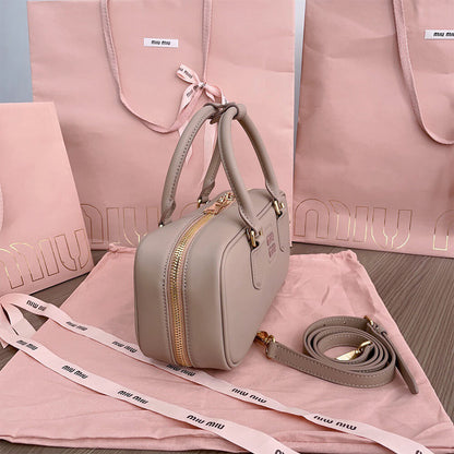 MIUMIU Large Arcadie Leather Bag(HIGH-END GRADE)