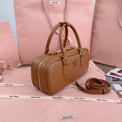MIUMIU Large Arcadie Leather Bag(HIGH-END GRADE)