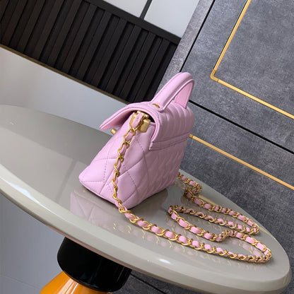 CHANEL Mini Flap Bag with Top Handle(HIGH-END GRADE)