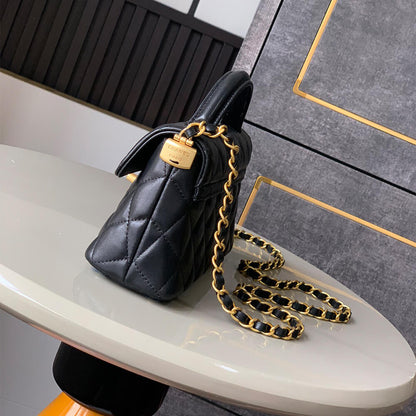 CHANEL Mini Flap Bag with Top Handle(HIGH-END GRADE)