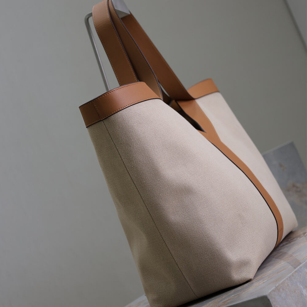 YSL Y TOTE IN CANVAS AND LEATHER(HIGH-END GRADE)