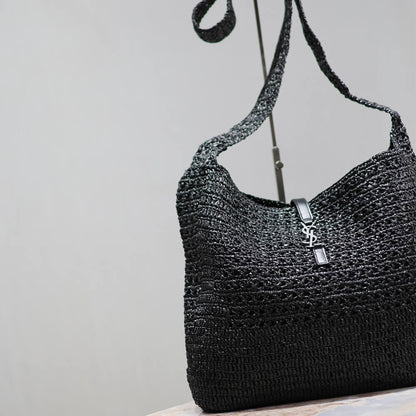 SAINT LAURENT le 5 a 7 medium tote in raffia(HIGH-END GRADE)