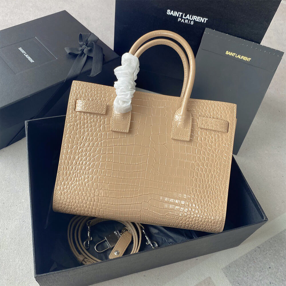 YSL SAC DE JOUR BABY IN CROCODILE-EMBOSSED